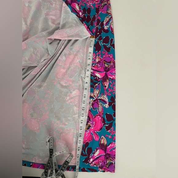 LILLY PULITZER NESSI MAXI SET BLUE RHAPSODY ORCHID YOU NOT LONG SLEEVE XL - Picture 14 of 15